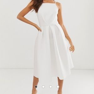 ASOS Bow Back Midi Dress in Ivory. Never worn! 6